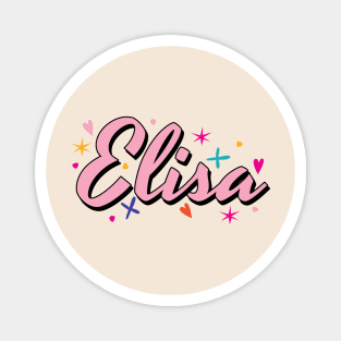 Elisa name cute design Magnet